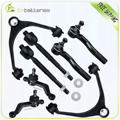 Set of 8 Front Control Arms & Tie Rods for Lexus GS300 GS400 GS430