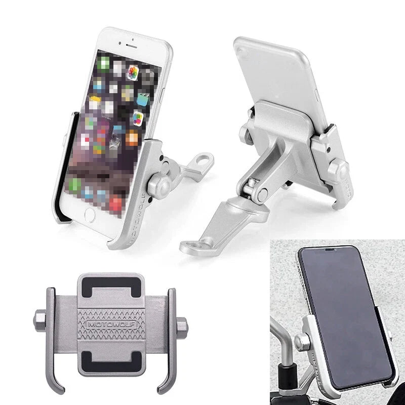 Universal Motorcycle Phone Holder for Bike Handlebar Clip