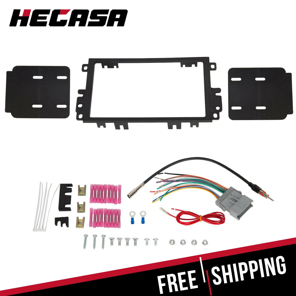 2Din Dash Kit with Wire Harness for Chevy, GMC, Pontiac, Buick (1992–Present)