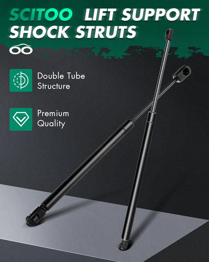 2 Tailgate Hatch + 2 Hood Lift Supports for Ford Explorer (2002–2005)
