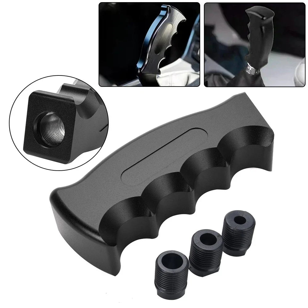 Pistol Grip Shift Knob for Universal Manual MT Gear Stick (BK Aluminum)