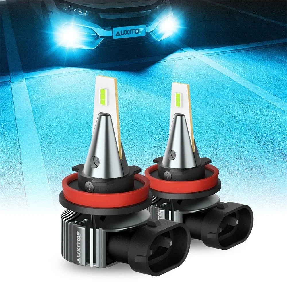 AUXITO H9 H11 LED Headlight Fog Light Bulbs Combo 8000K Ice Blue for