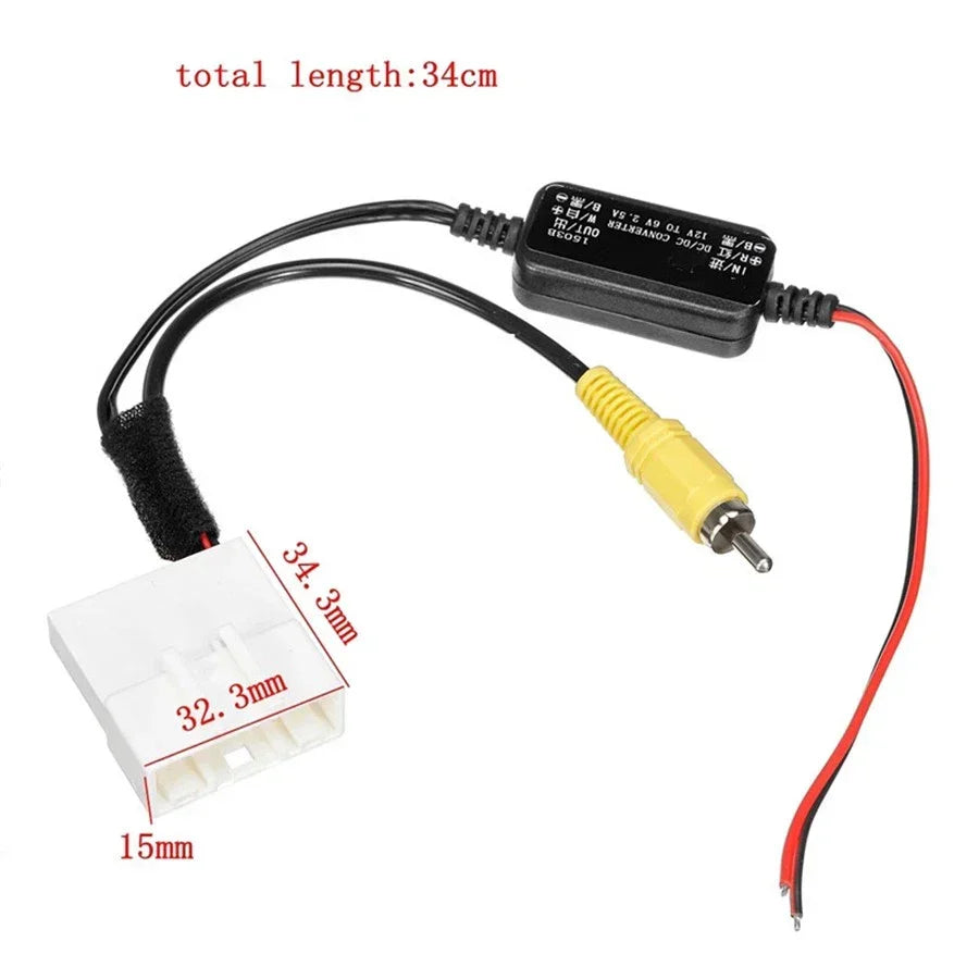 Adapter Wire for Reversing Camera to GPS Head Unit - Toyota 24 Pin