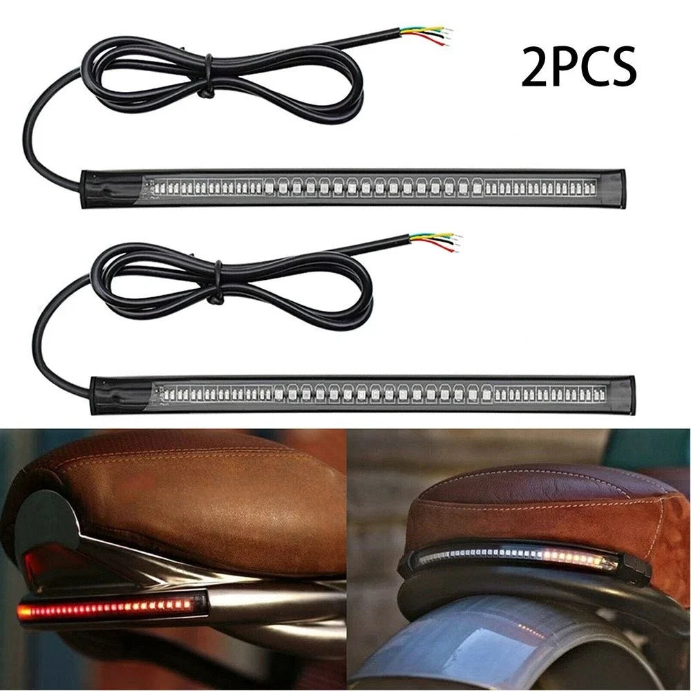 Motorcycle 2X 48 LED Turn Signal Tail Lights - Universal Fit