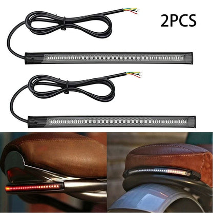 Motorcycle 2X 48 LED Turn Signal Tail Lights - Universal Fit