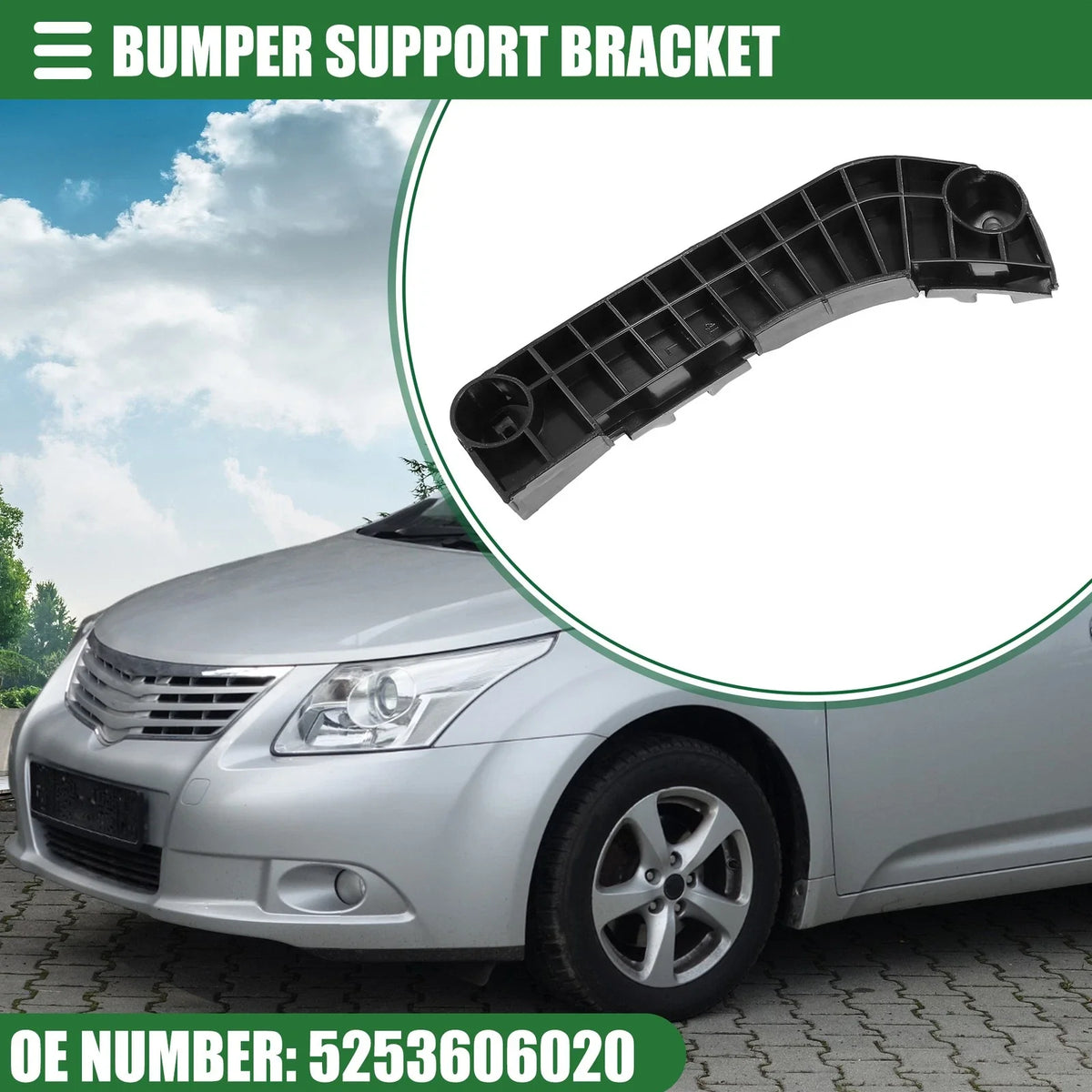 Front Left Bumper Support Bracket for Toyota Camry (2007–2011) No. 5253606020