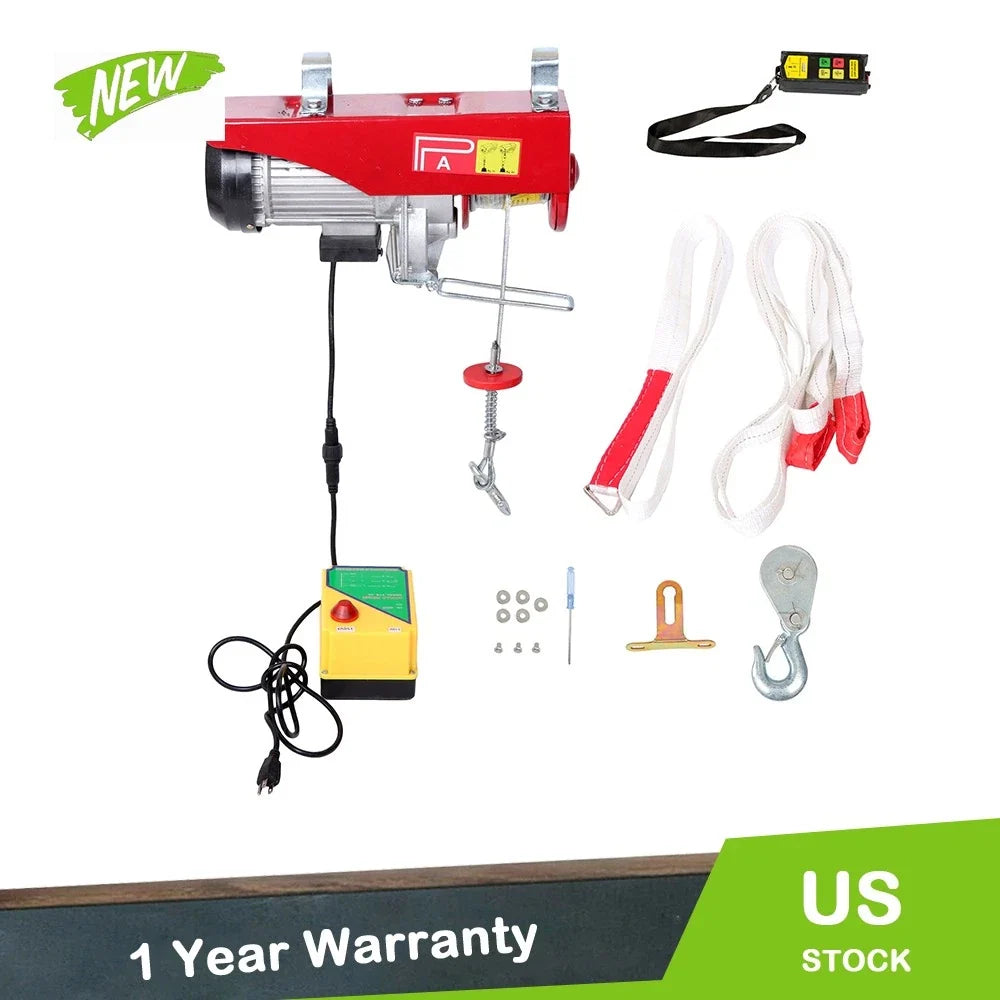Electric Hoist for Crane (2200lbs, Wireless Remote, 110V)