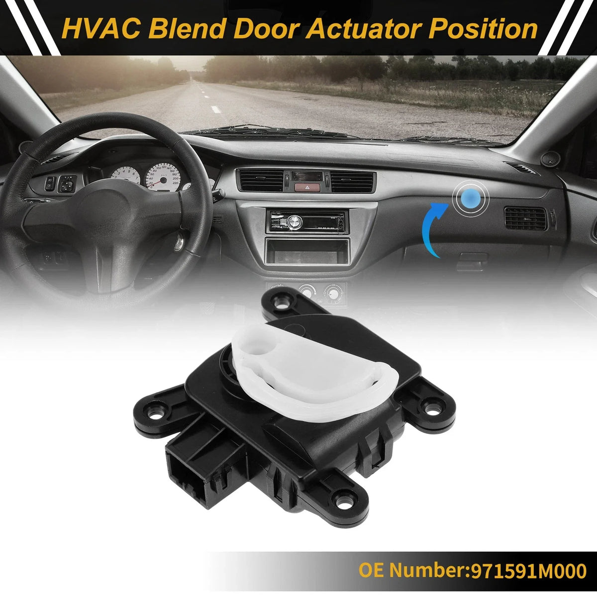 HVAC Heater Blend Door Actuator for Kia Forte (2010–2013) No. 971591M000