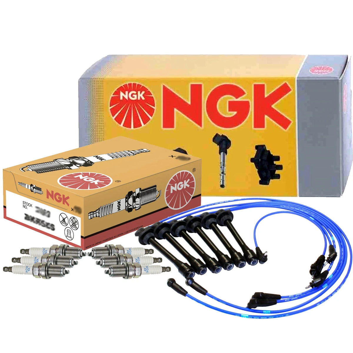 NGK 6 Standard Spark Plugs Kit for Lexus LX450 (1996–1997)
