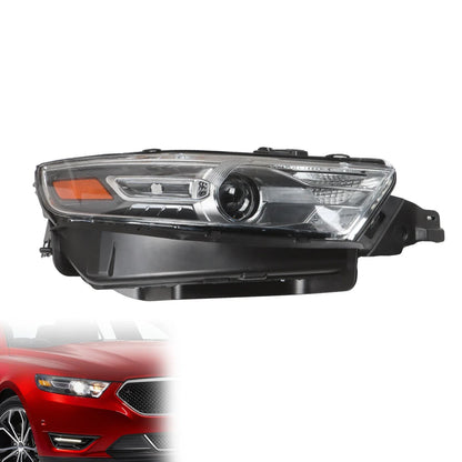 Halogen Headlight for Ford Taurus (2013–2014) w/Gray Trim Projector RH