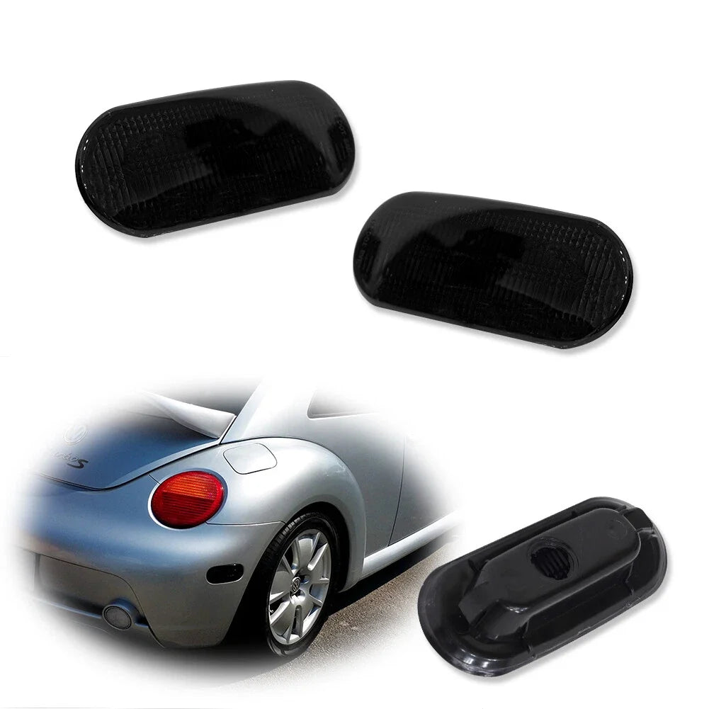 2X Smoked Lens Rear Bumper Side Marker Lights for VW Beetle (1998–2005)