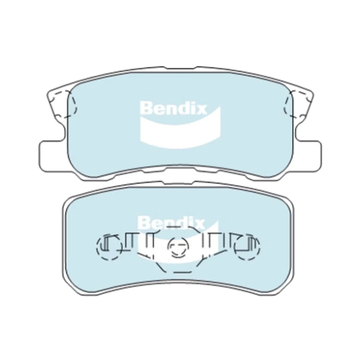 Disc Brake Pad Set for 2007-2010 Mitsubishi Lancer CJ - Rear
