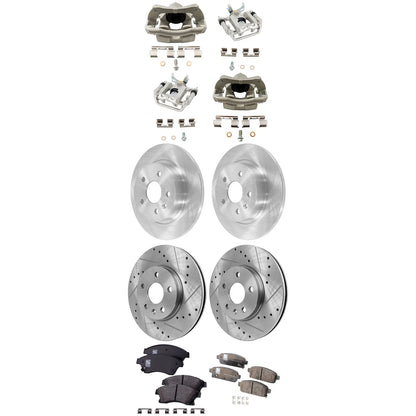 4-Wheel Brake Kit with Calipers for Chevy Sonic (2013–2016)