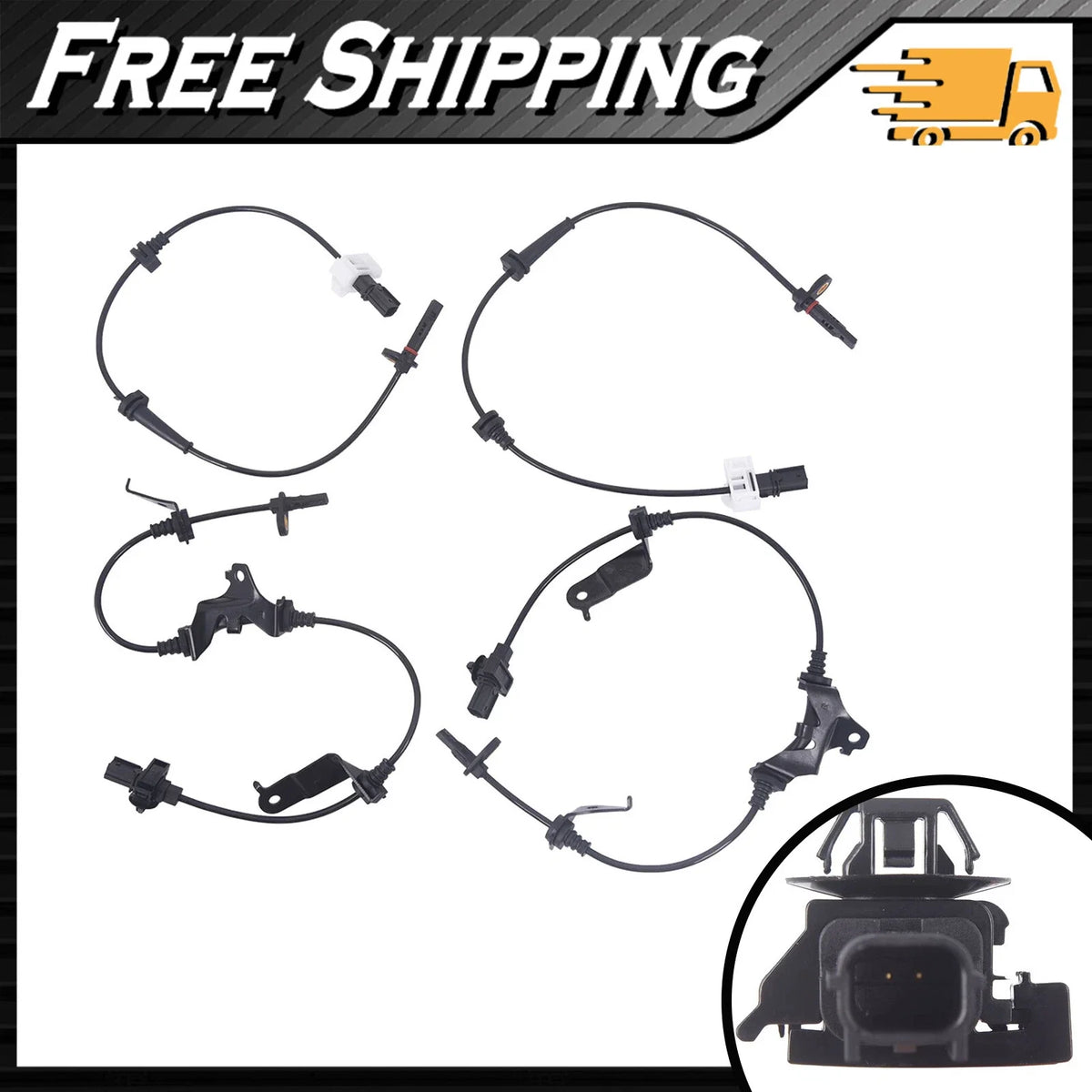Set of 4 ABS Wheel Speed Sensors for Honda Accord (2008–2012) Acura TSX (2009–2014)