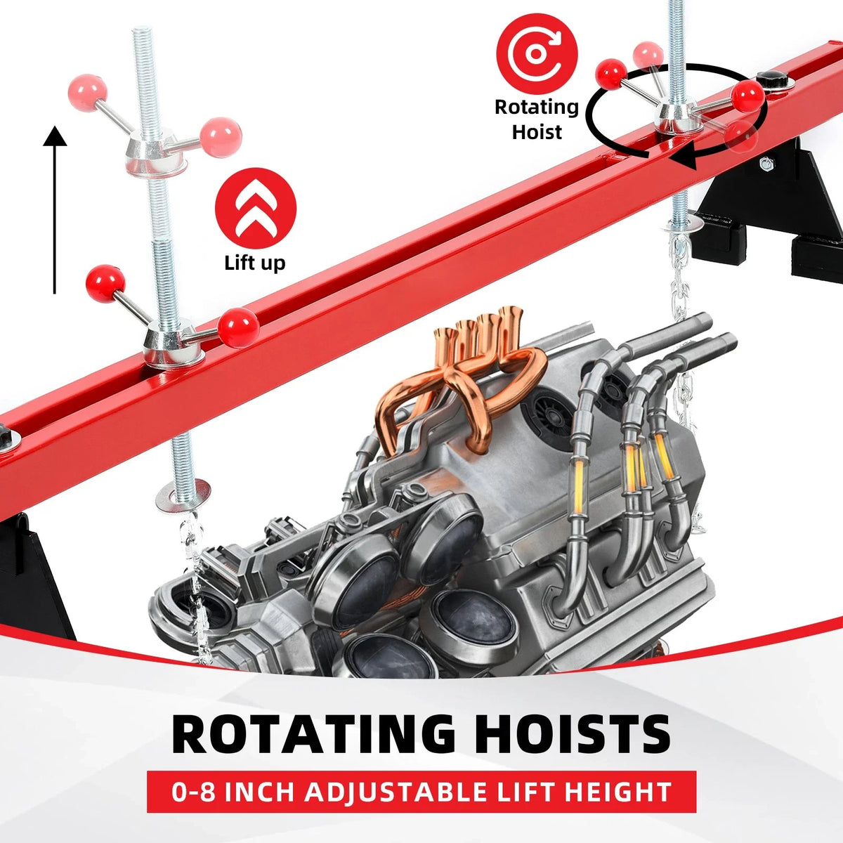 1100lb Capacity Engine Support Bar for Motor Transverse Lift Holder