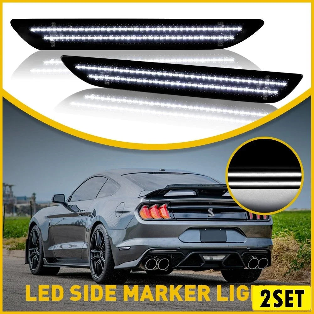 Set of 4 LED Rear Side Marker Lights for Ford Mustang (2015–2022)