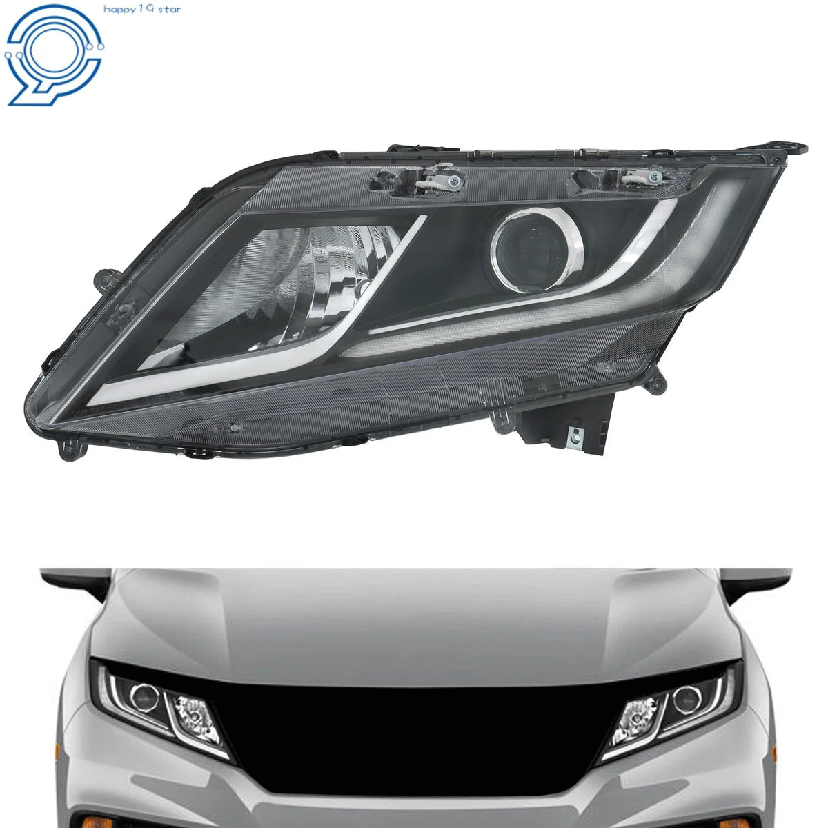 Halogen Headlights with LED DRL for Honda Odyssey (2018–2020)