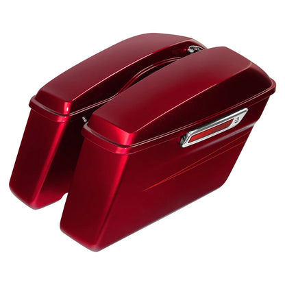 Hard Saddlebags for Harley Touring (2014–Present) in Velocity Red Sunglo