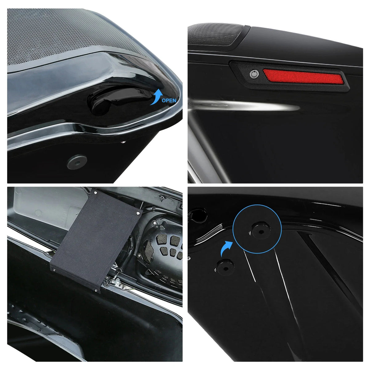 4" Stretched Saddlebags Bracket for Harley Softail (1984–2017)