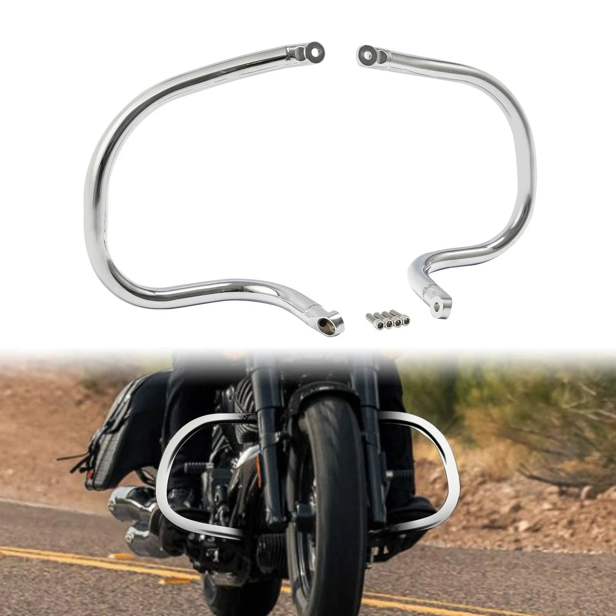 Chrome Engine Guard Highway Crash Bar for Indian Chief Dark Horse (2022–2025)