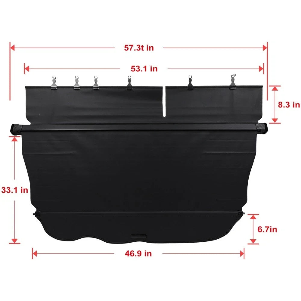 Rear Trunk Cargo Cover Security Shade for Toyota Land Cruiser Prado (2010–2018)