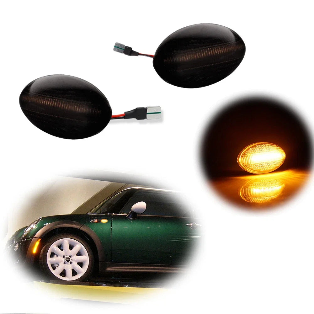 Amber LED Side Marker Turn Signal Lights for Mini Cooper (2002–2008)
