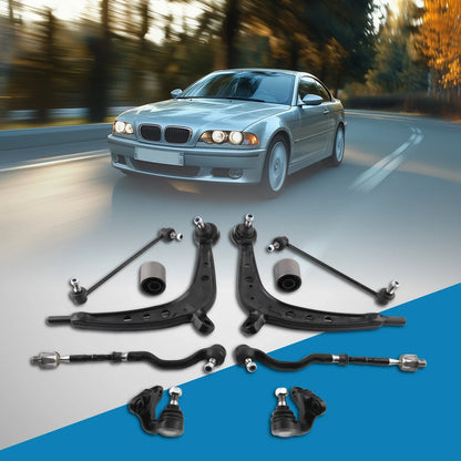 Set of 10 Control Arm Tie Rod End Ball Joint Bushings for BMW E46 1998-2006