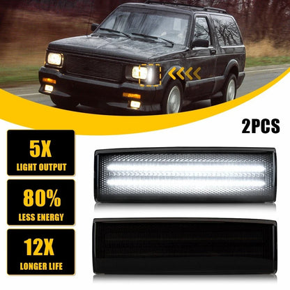 Side Corner Marker Lights (Smoked Lens) for GMC Jimmy & Chevy S10 1982-2004