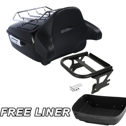 Trunk Pad Mount Rack for Touring Electra Glide Harley 1997-2008 Black