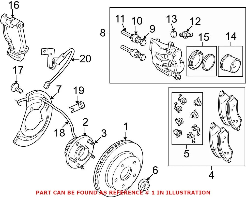 Front Disc Brake Rotor for RAM (52010080AI)