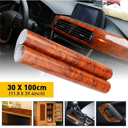 Matte Glossy Wood Grain Vinyl Wrap Sticker for Car Home Interior (EXV)