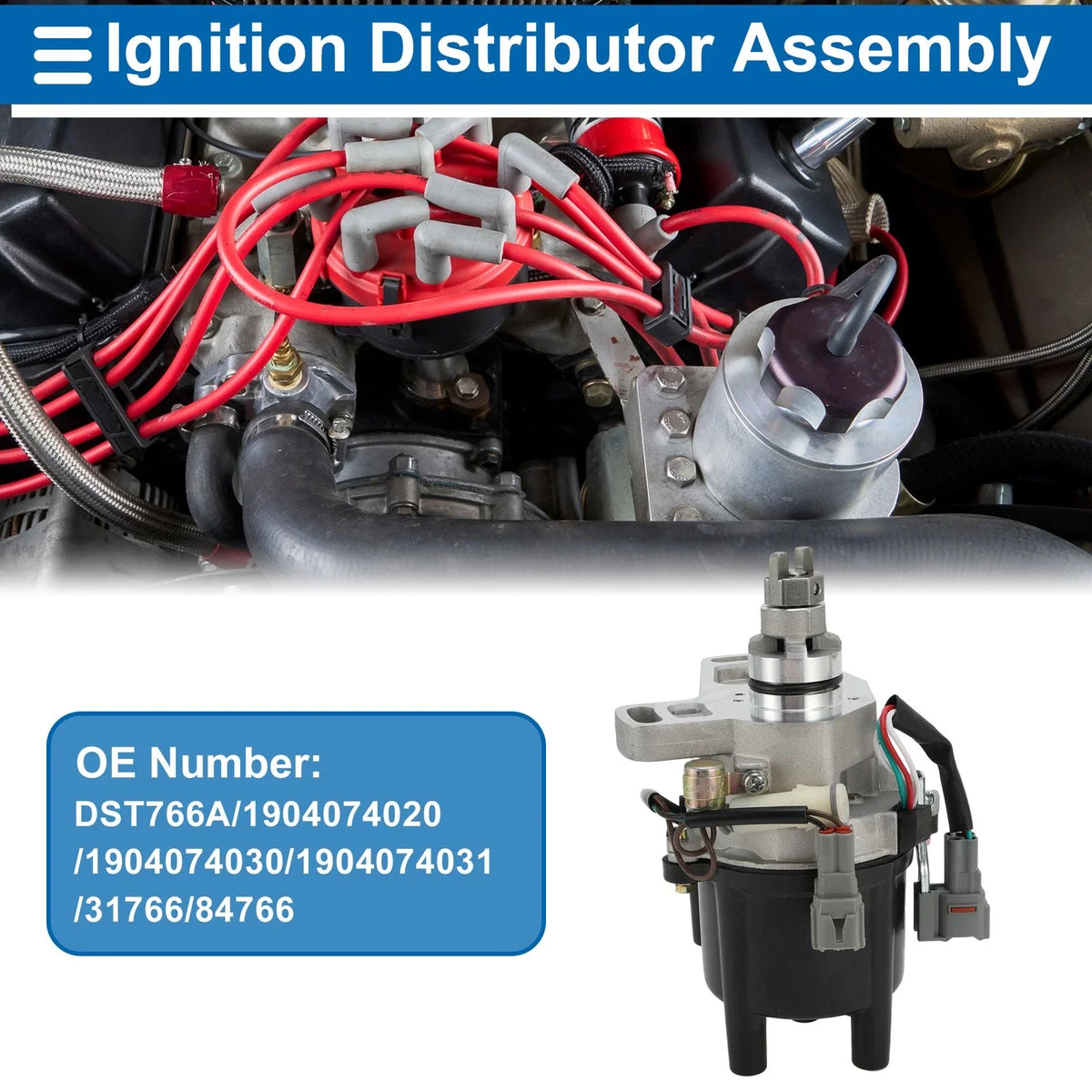 Ignition Distributor Assembly for Toyota Camry L4 2.0L (1987–1991) No.DST766A
