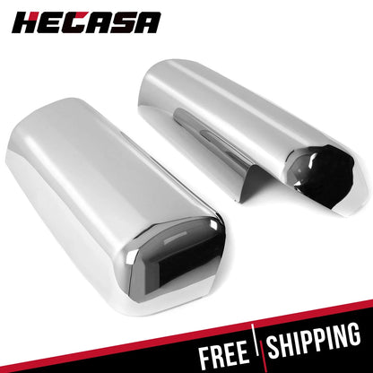 Door Mirror Cover Caps Set (Right & Left) for Peterbilt 567 587 - Chrome