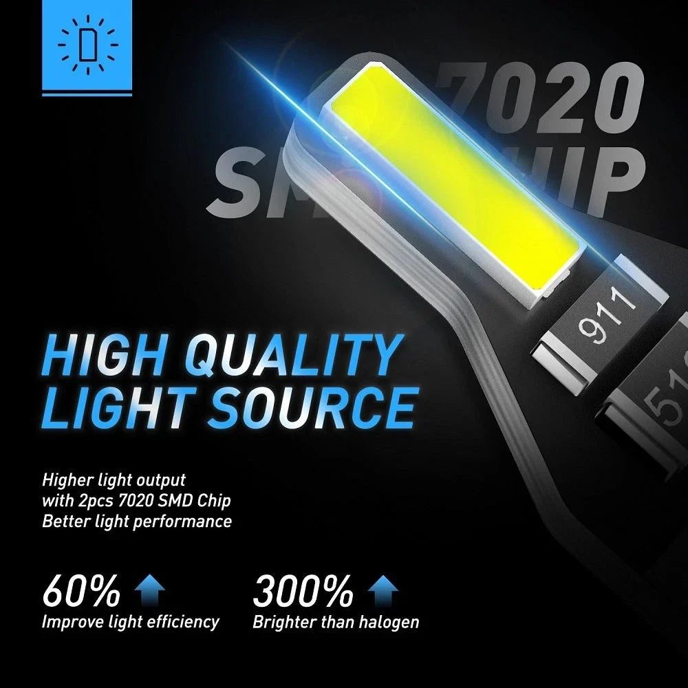 10x T10 LED Bulbs Error Free Canbus Xenon White W5W 501 Side Light for Vehicles