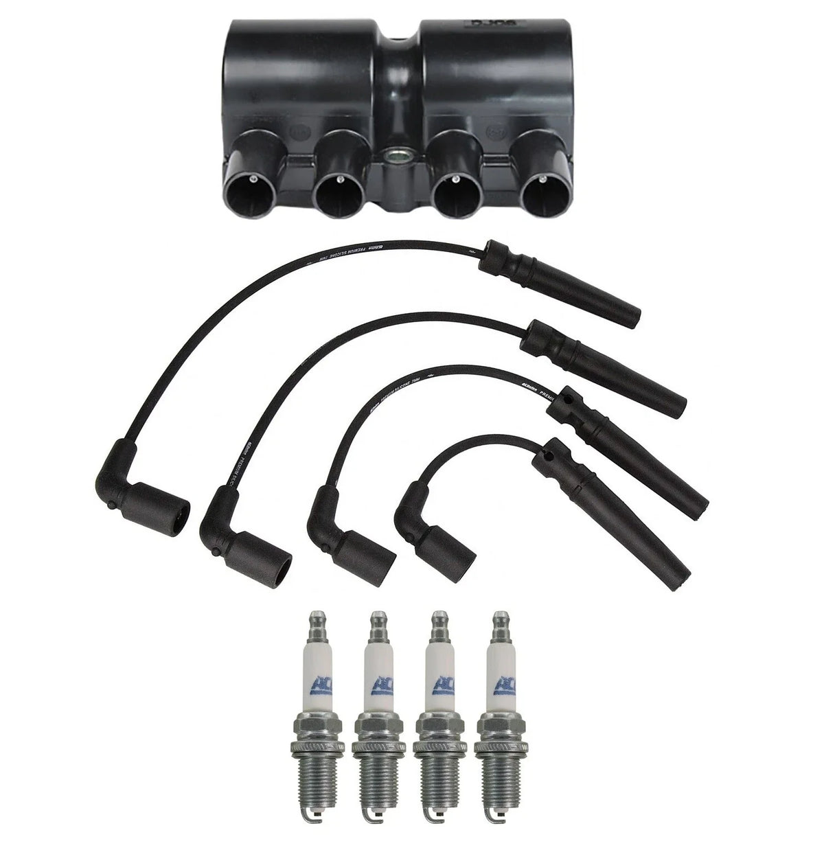 Ignition Wires Coil & 4 Spark Plugs Kit ACDelco for Aveo5 Wave (2004–2011)