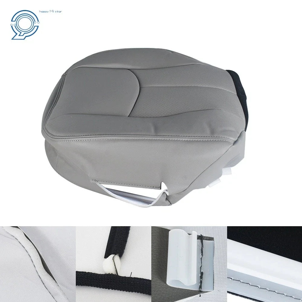 Front Left Driver Bottom Seat Cover for Chevrolet Tahoe Suburban (2003–2006) Gray