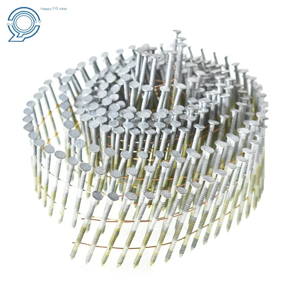 Full Round Head Siding Nails 0.092"×2-1/2" - 3600 Pcs Collated Wire Coil