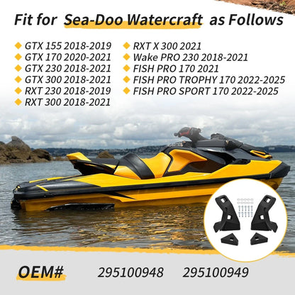 Front Left & Right Side Support Mount Kit for Sea-Doo Wake PRO FISH PRO RXT GTX (2017–2023)