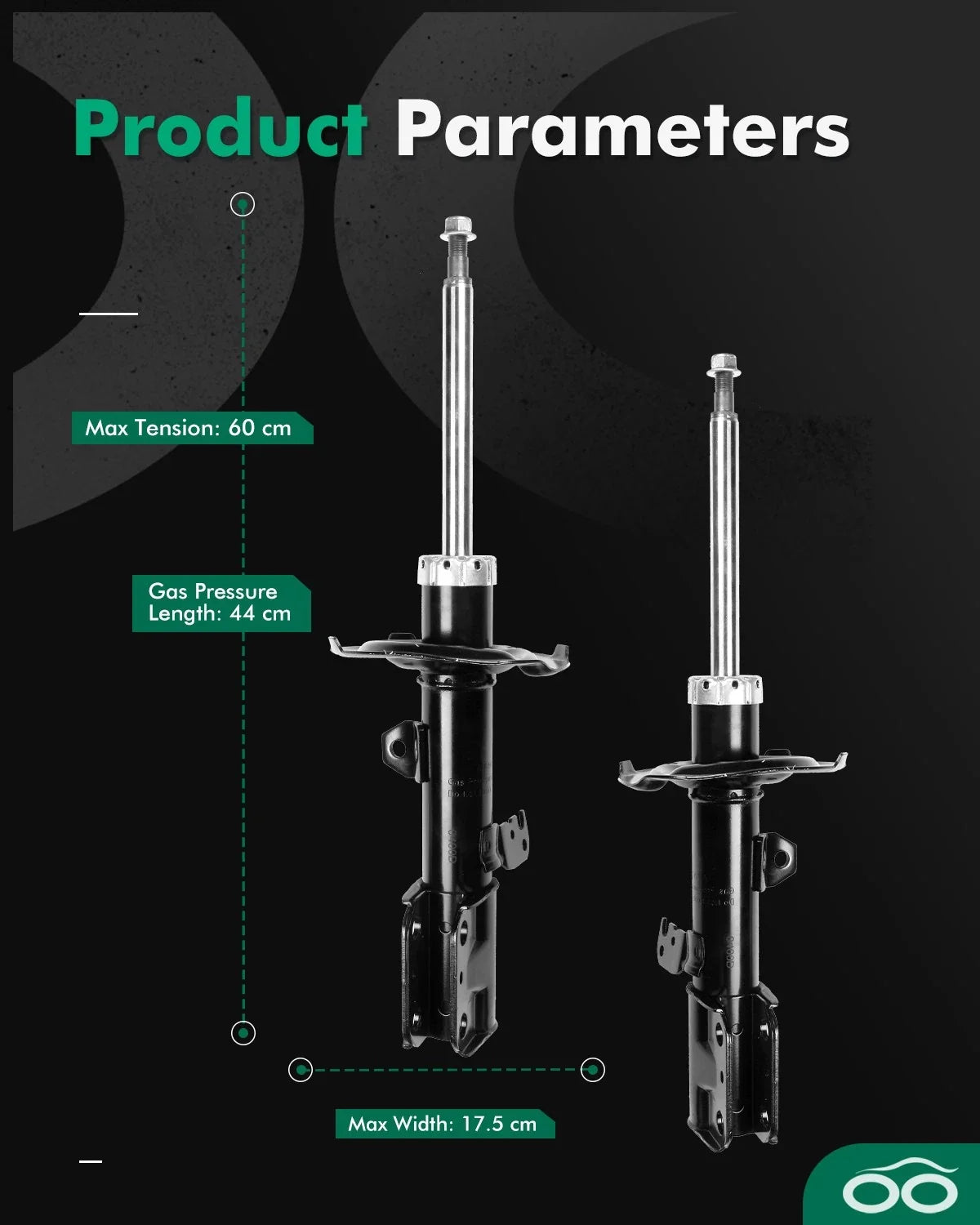 Front Shock Struts Set for Scion tC 2.4L I4 (2005–2010)