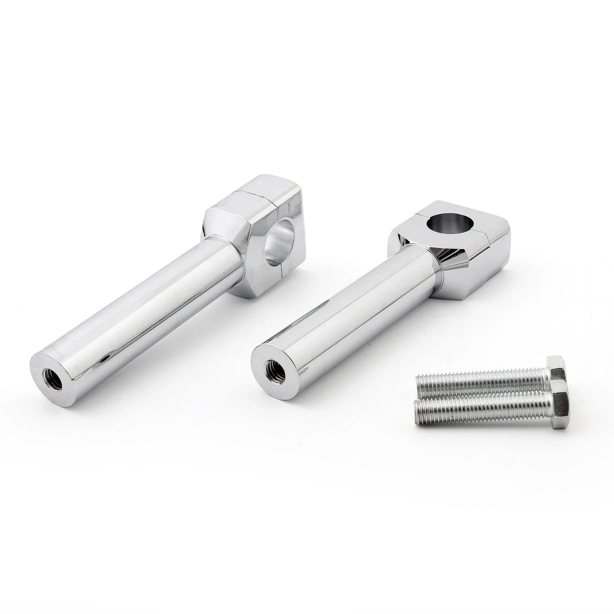 Pair of 2 Chrome 6" Handlebar Risers for 1" Motorcycle Bars