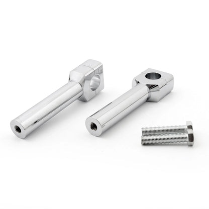 Pair of 2 Chrome 6" Handlebar Risers for 1" Motorcycle Bars