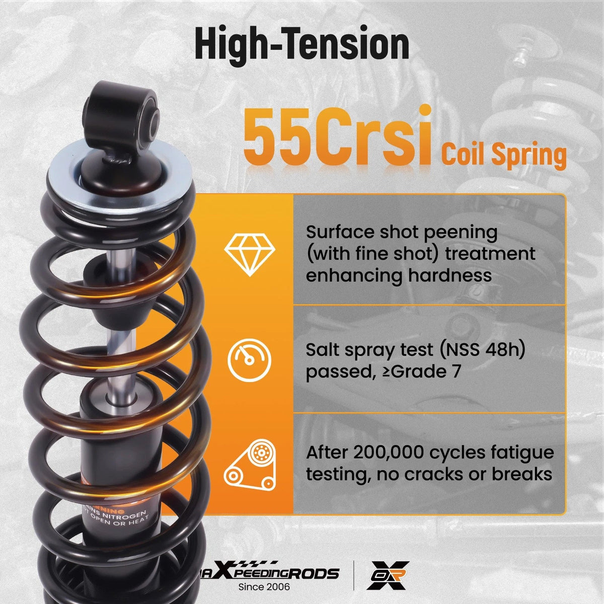 Front Shock Set Coil-Over for Can-Am Outlander 450 500 570 650 800 850 1000