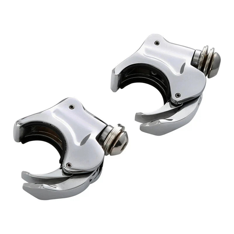 Pair 39mm Fork Quick Release Windshield Clamps for Harley Dyna (2006–2017)
