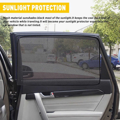 Universal Vehicle Magnetic Window Sun Shade Cover - 4 Pack