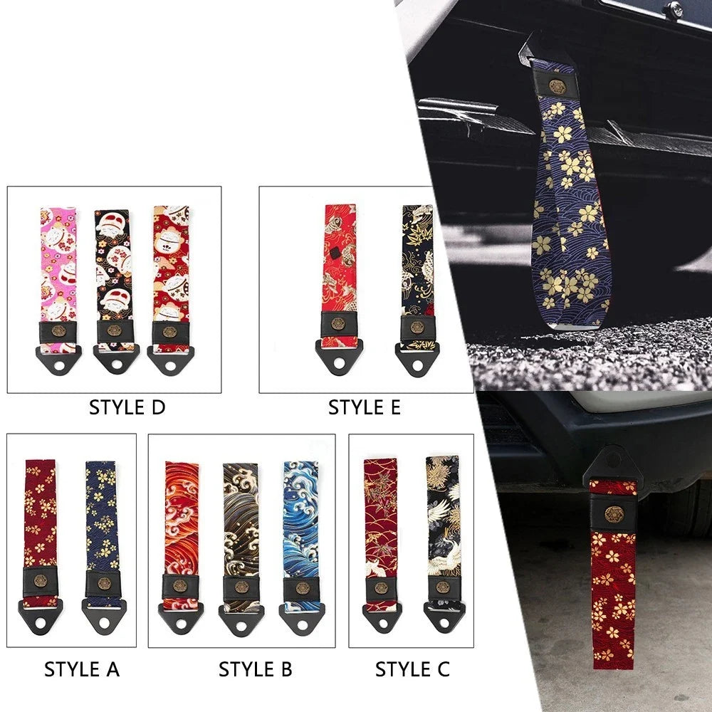 Tow Strap for Universal Sports Racing Front Rear Bumper Towing Hook