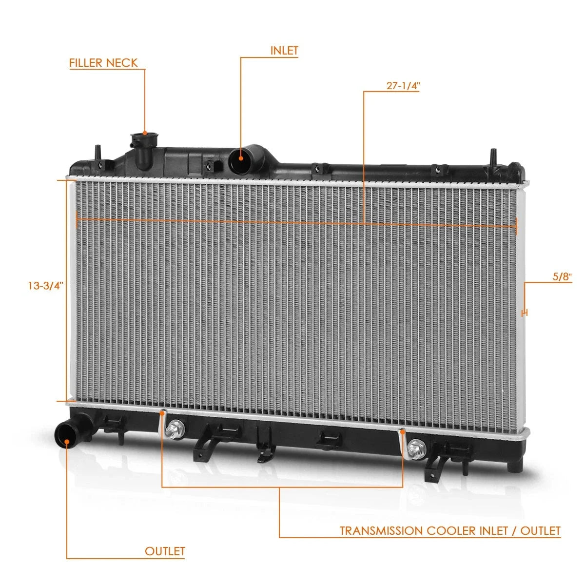 OE Aluminum Radiator DPI-13293 for Subaru Legacy/Outback 2010–2015