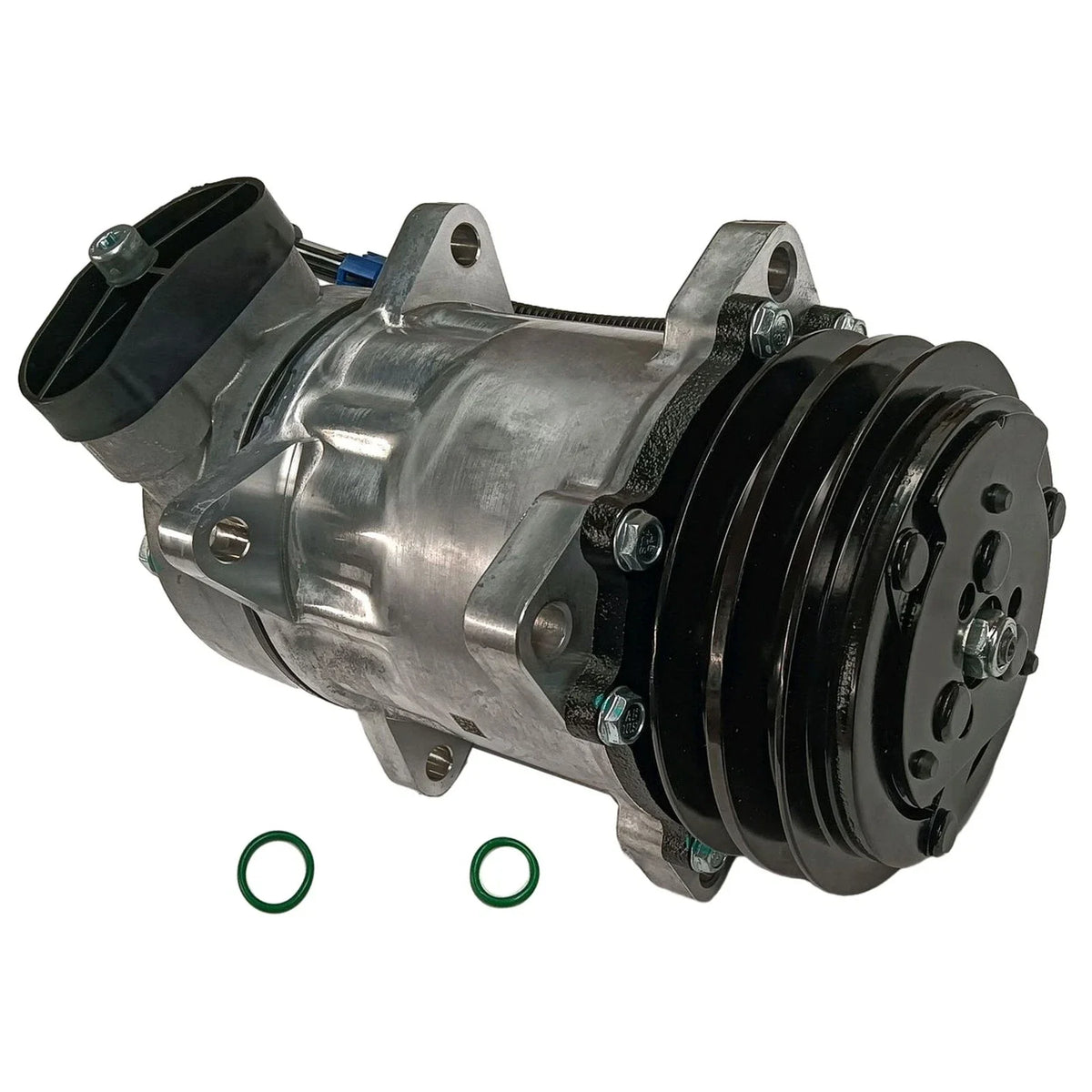 A/C Compressor with 2-Groove Pulley for Peterbilt 379 378 330 357 377 (1999–2003)