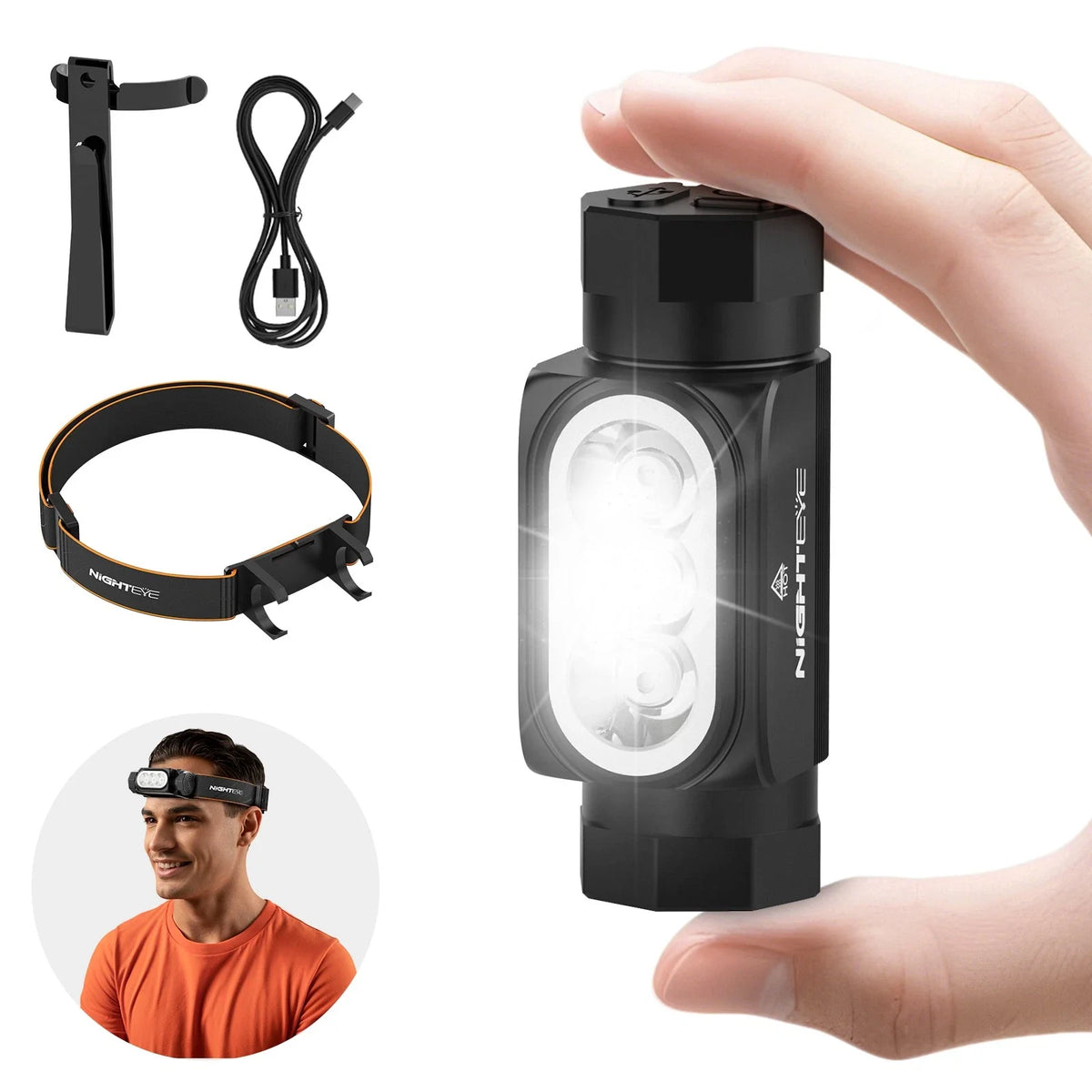 Rechargeable LED Headlight for Camping (2000Lm, Waterproof)