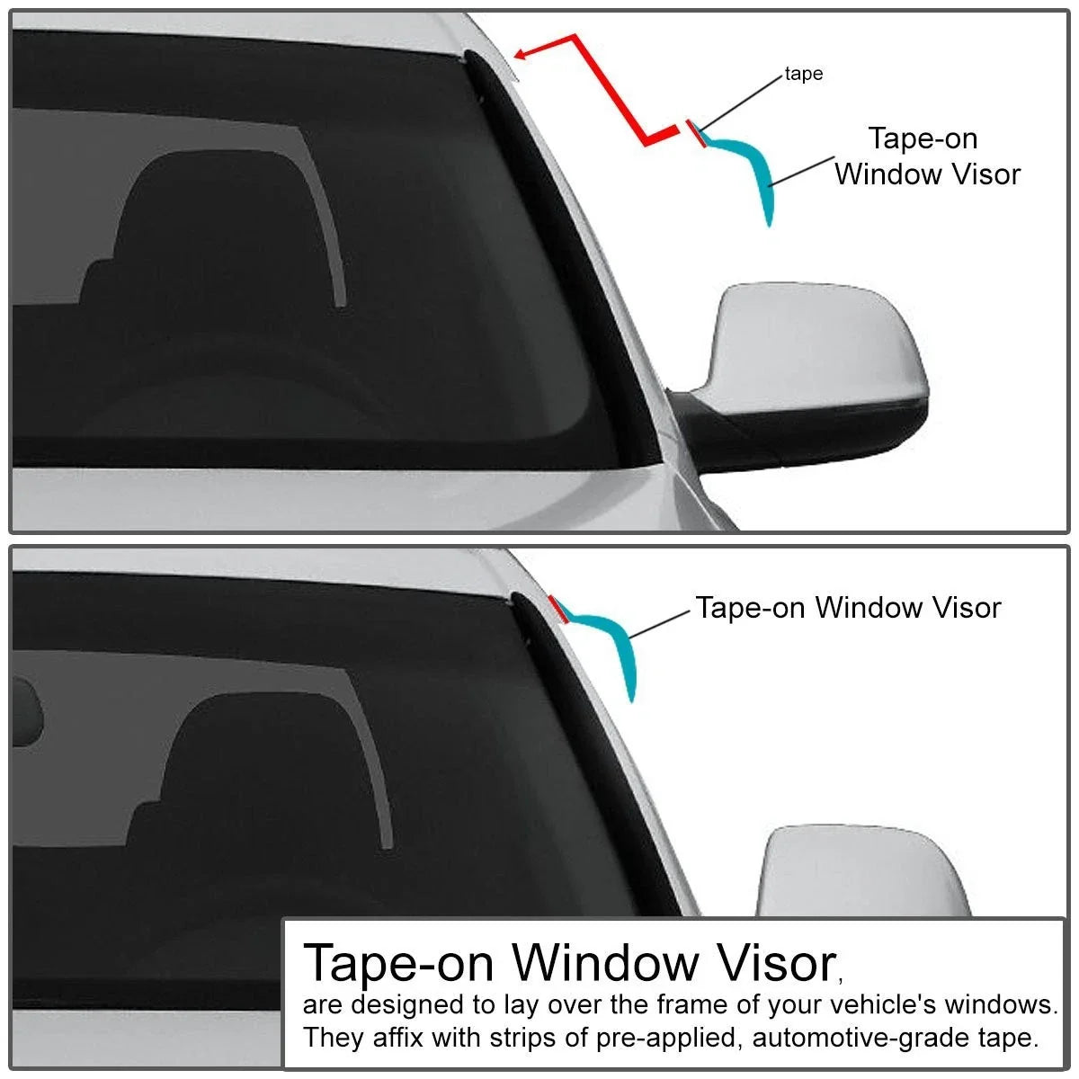 Smoke Tint Window Visor for VW Passat B5 (1997–2005)