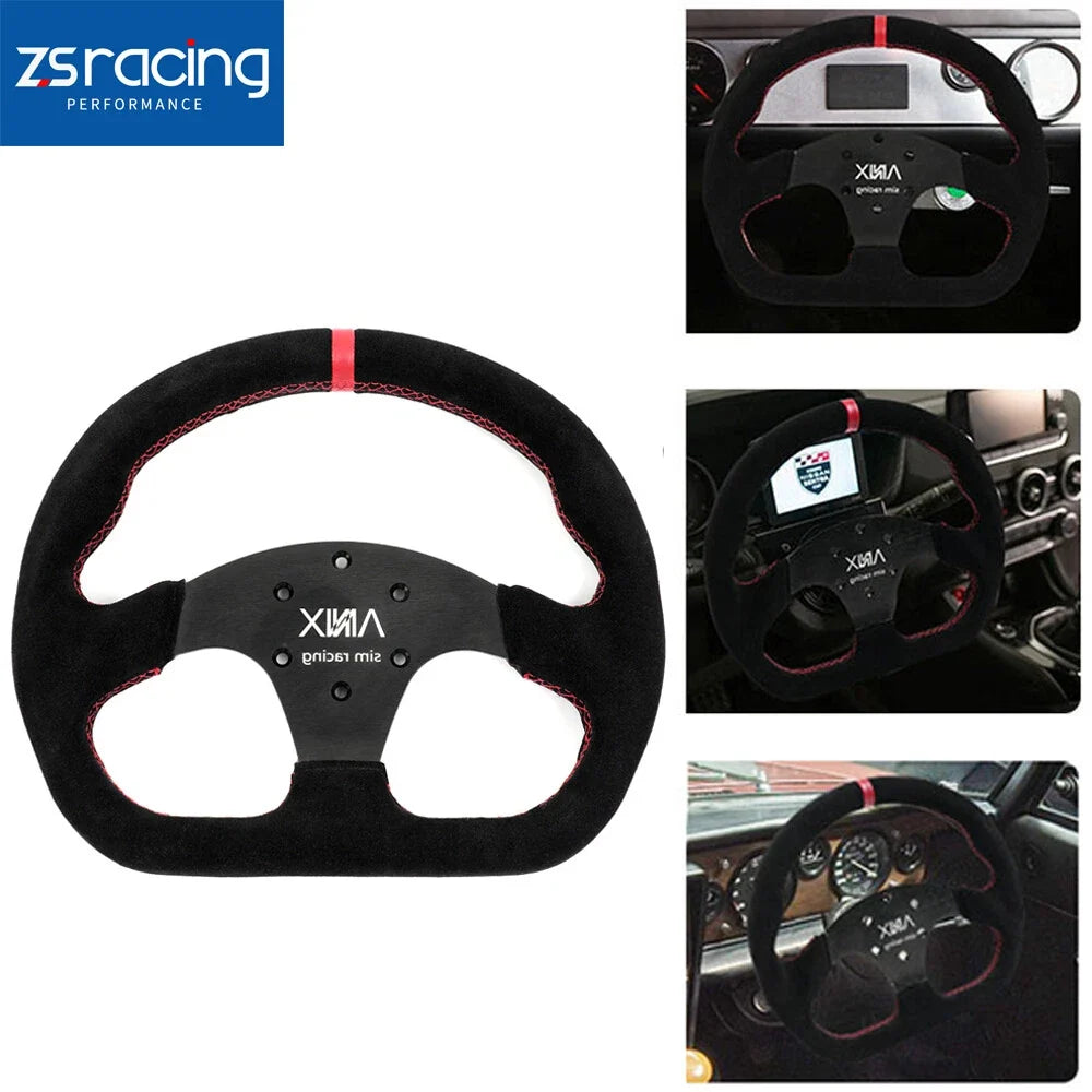 325mm Black Suede Racing Drift Steering Wheel for Universal Fit